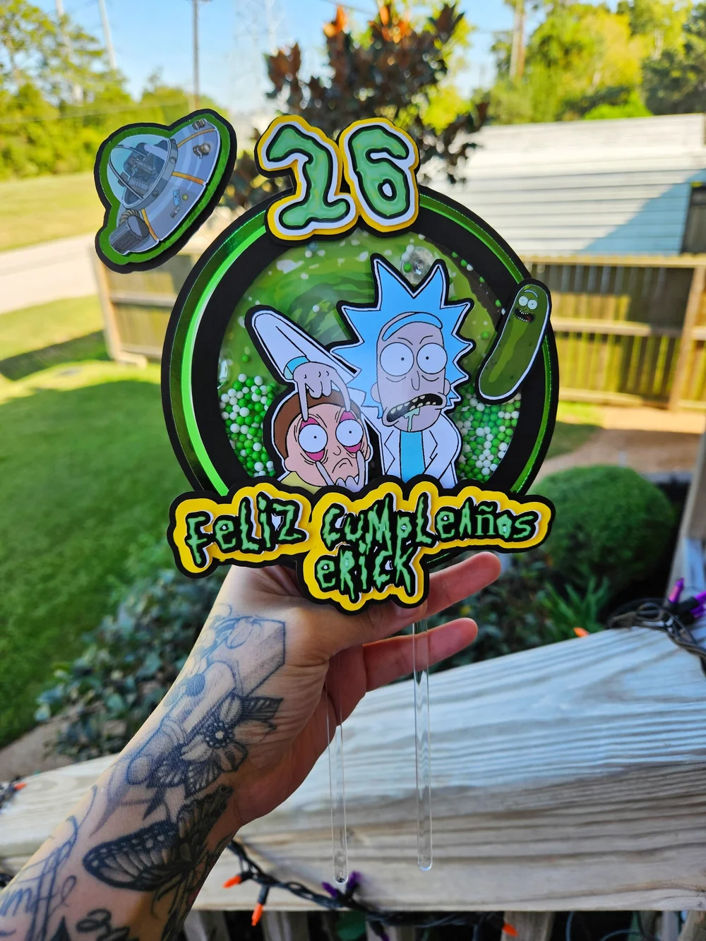 Rick and Morty Birthday Cake Topper